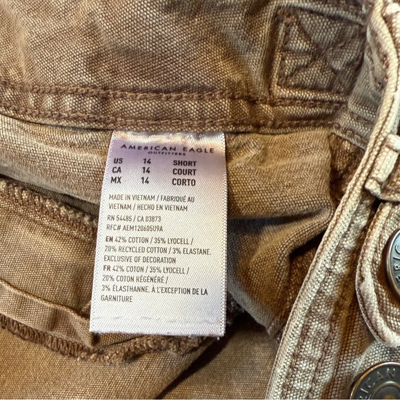 American Eagle Women’s High Waisted Stovepipe Pants Faded Brown Size 14 - Picture 6 of 6